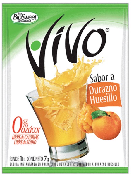 BEBIDA EN POLVO VIVO 7GR DURAZNO LIGHT