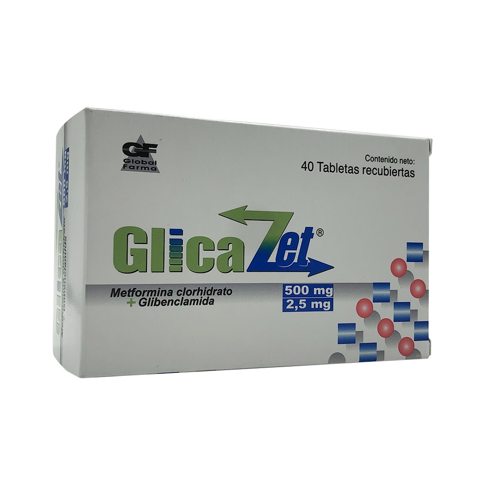 GLICAZET 500/2,5MG X 40TAB GLOBAL FARMA