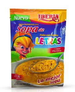 SOPA IBERIA 65GR POLLO CON PASTINA LETRAS