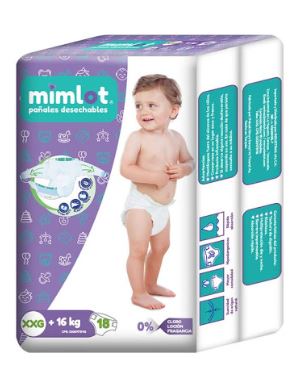 PAÑALES MIMLOT XXG 18UND