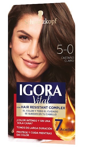 TINTE IGORA VITAL 50ML 5.0 TUB CASTA CLA