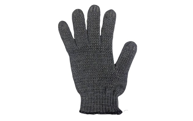 GUANTE TEJIDO DE PEPITAS GRISES