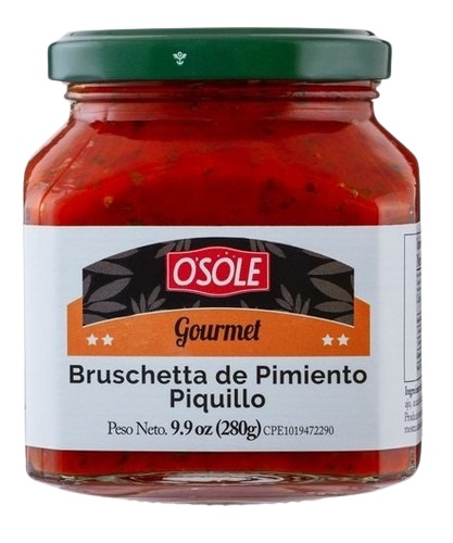 BRUSCHETTA OSOLE 280GR PIMIENTO PIQUILLO