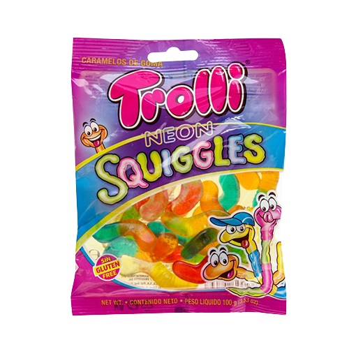 GOMITAS TROLLI 100GR NEON SQUIGGLES