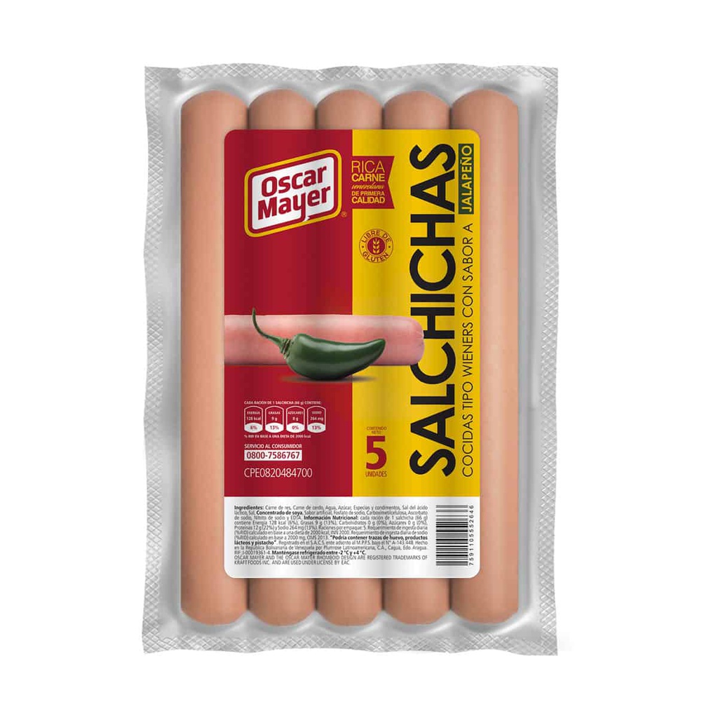 SALCHICHAS OSCARMAYER 5UND JALAPEÑO