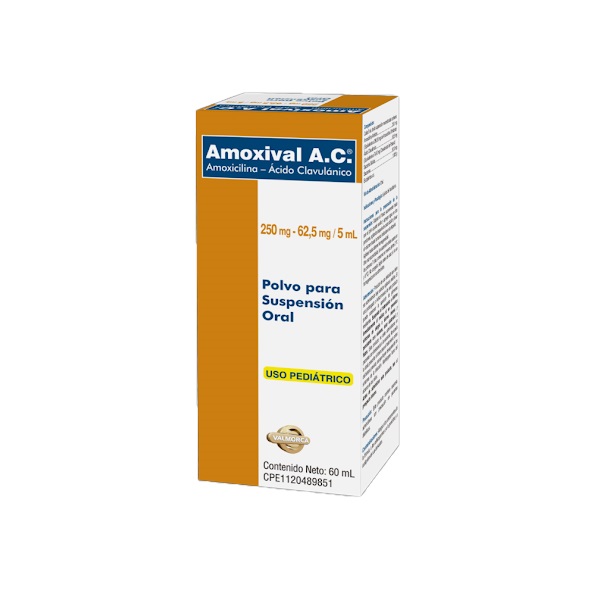 AMOXIVAL AC 250MG 62,5MG/5ML X 60ML VALMORCA