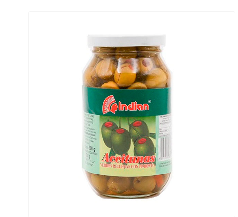 ACEITUNA INDIAN 300GR CON PIMENTON