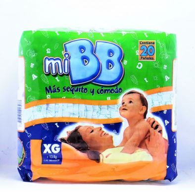 PAÑALES MI BB XG 20UND