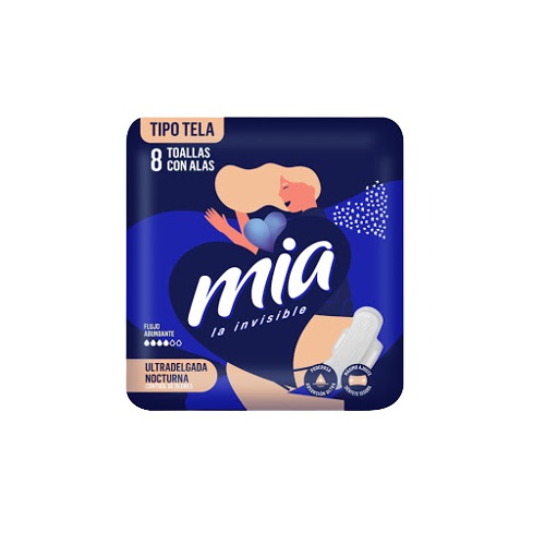 TOALLAS SANIT MIA 8UND TELA S ULT NOCT