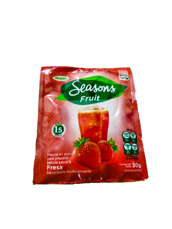 BEBIDA EN POLVO SEASONS 30GRS FRESA