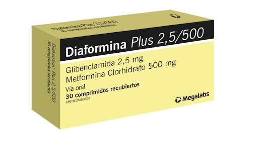 DIAFORMINA PLUS 2,5MG 500MG X 30TAB MEGALABS