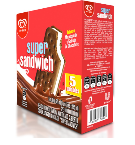 HELADO TIO RICO 5UND SUPER SANDWICH MULTI
