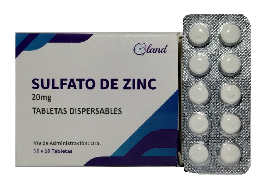 SULFATO DE ZINC 20MG X 10TAB BLISTER LAND