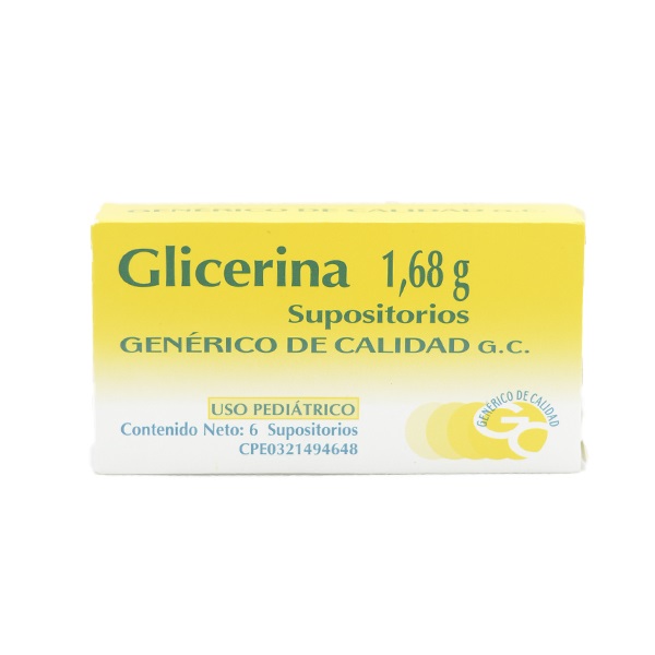 GLICERINA 1,68G X 6 SUPOSITORIOS PED GC