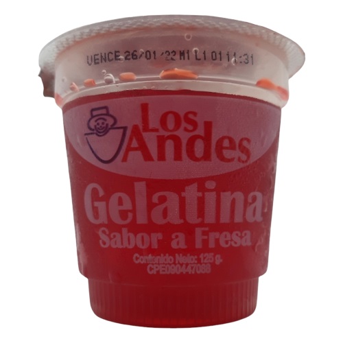 GELATINA LOS ANDES 125GR FRESA