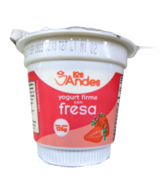 YOGURT FIRME LOS ANDES 125GR FRESA