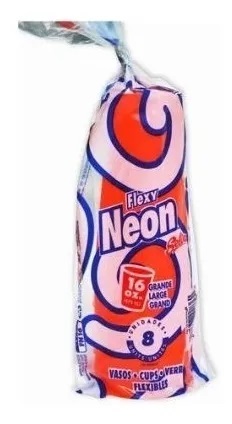 VASOS FLEXY SELVA 10OZ. X12 ROJO