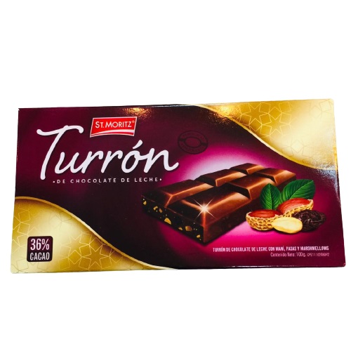 TURRON MANI ST MORITZ  100GR CON LECHE