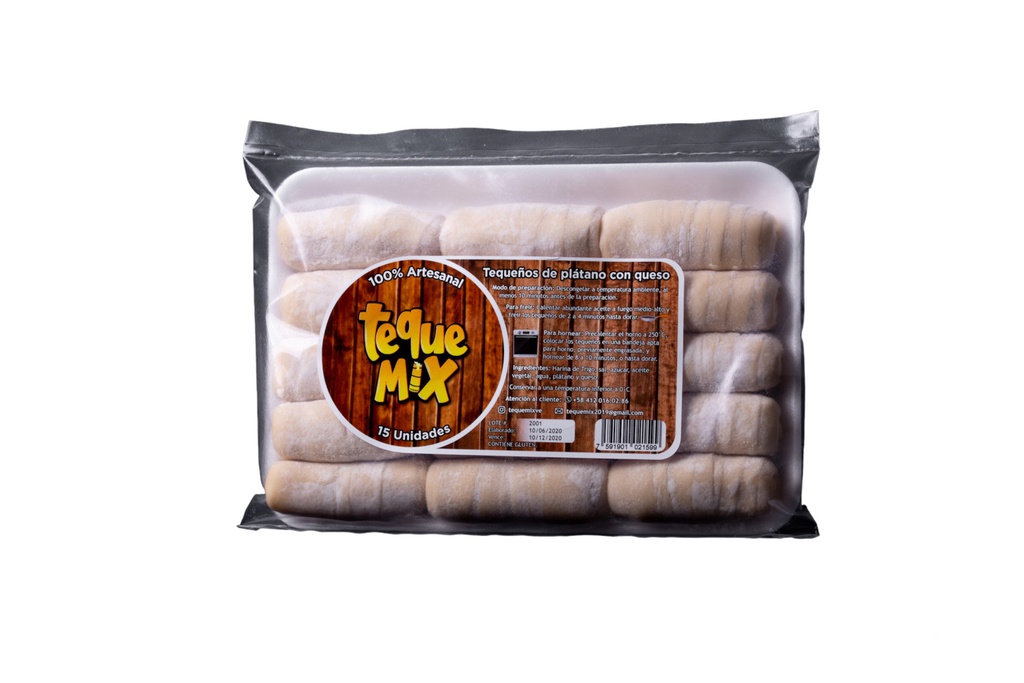 TEQUEÑOS TEQUE MIX 15 UND QUESO PLATANO