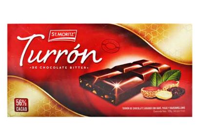 TURRON ST MORITZ 100GR CHOCOLATE BITTER