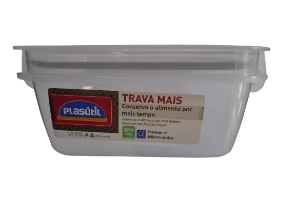 RECIPIENTE PLASUTIL TRABAMAS RECT. 550ML