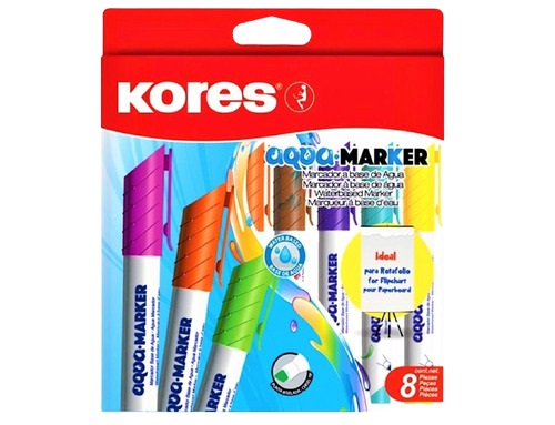 MARCADORES KORES X8UN ESTUCHE AQUA MAKER