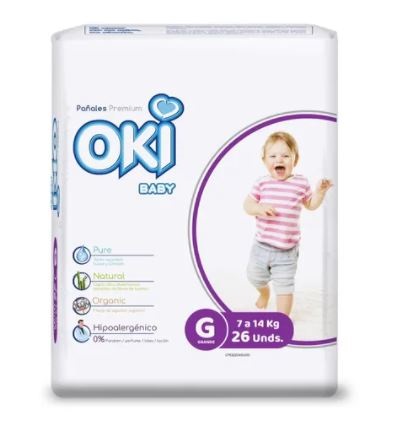 PAÑALES OKI G X 26UND