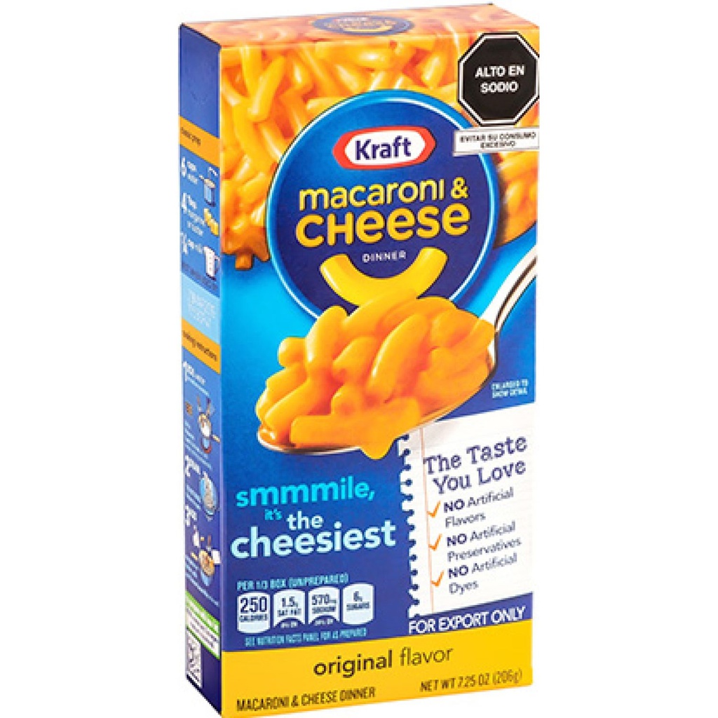 PASTA KRAFT 206GR MACARRON CON QUESO