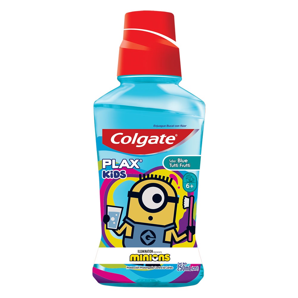 ENJUAGUE BUCAL COLGATE 250ML PLAX MINION